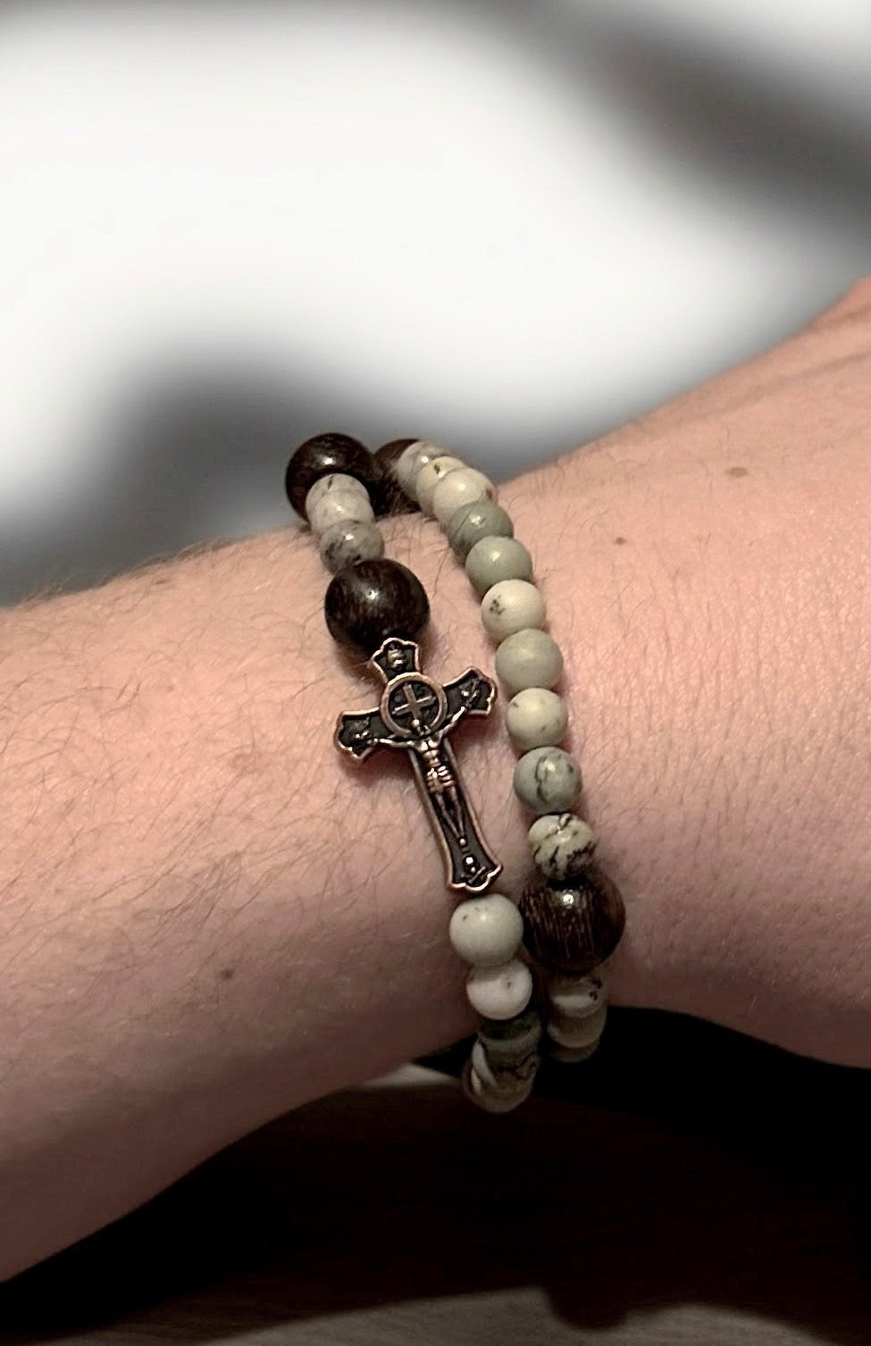 St. Francis of Assisi | Men's Double Wrap Rosary Bracelet