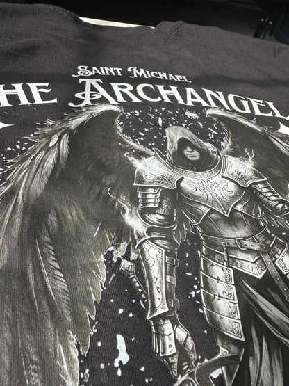 St. Michael | Cotton Tee | Black and White