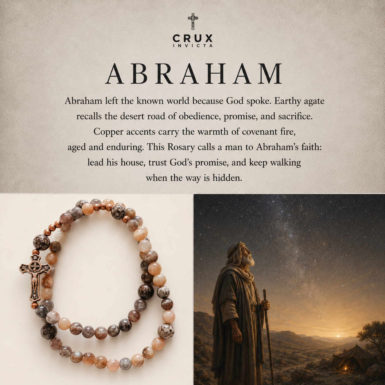 Abraham | Double Wrap Rosary Bracelet