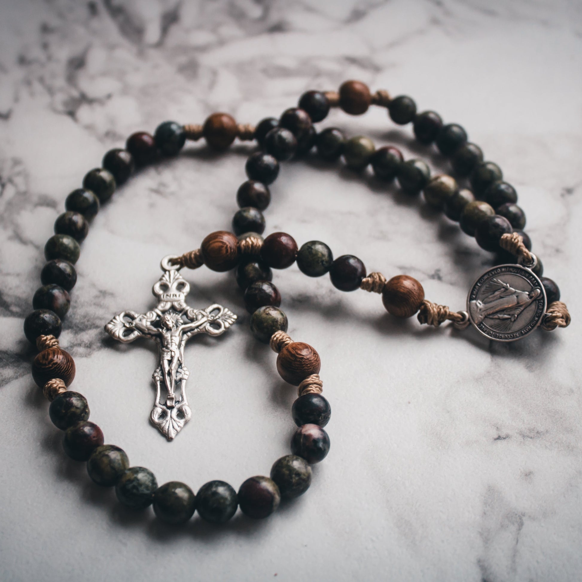 St. Joseph  Traditional Gemstone Rosary – Crux Invicta