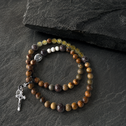 Saint Anthony Rosary Bracelet with Glow in the Dark Decade