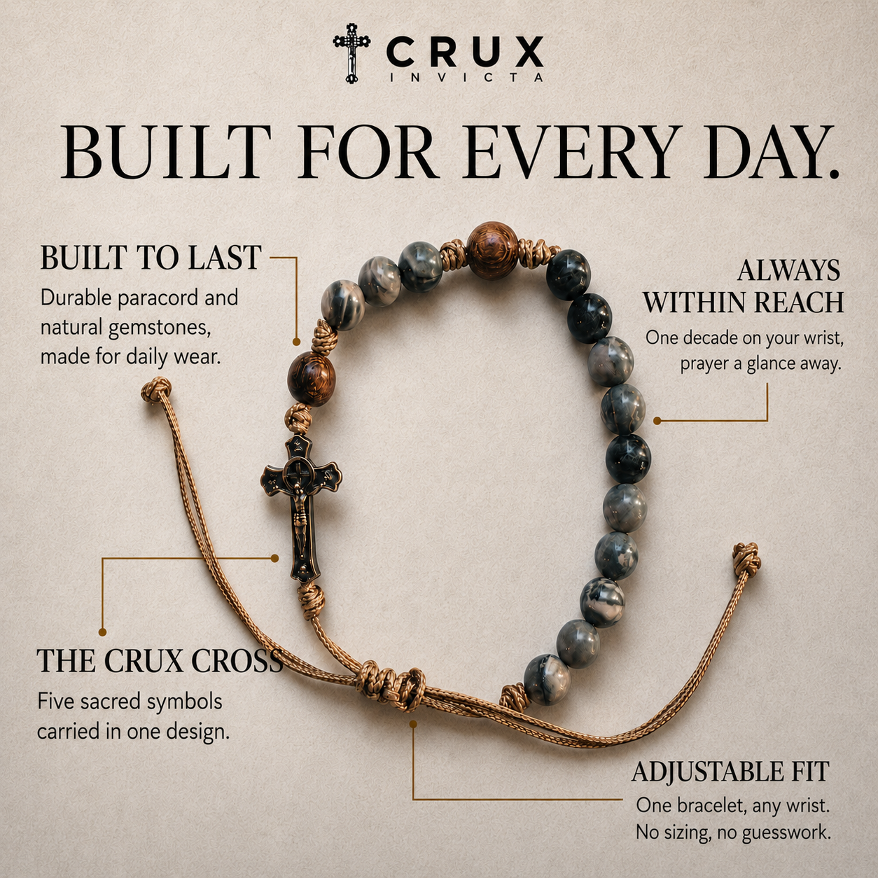 The Columba | Paracord Decade Bracelet