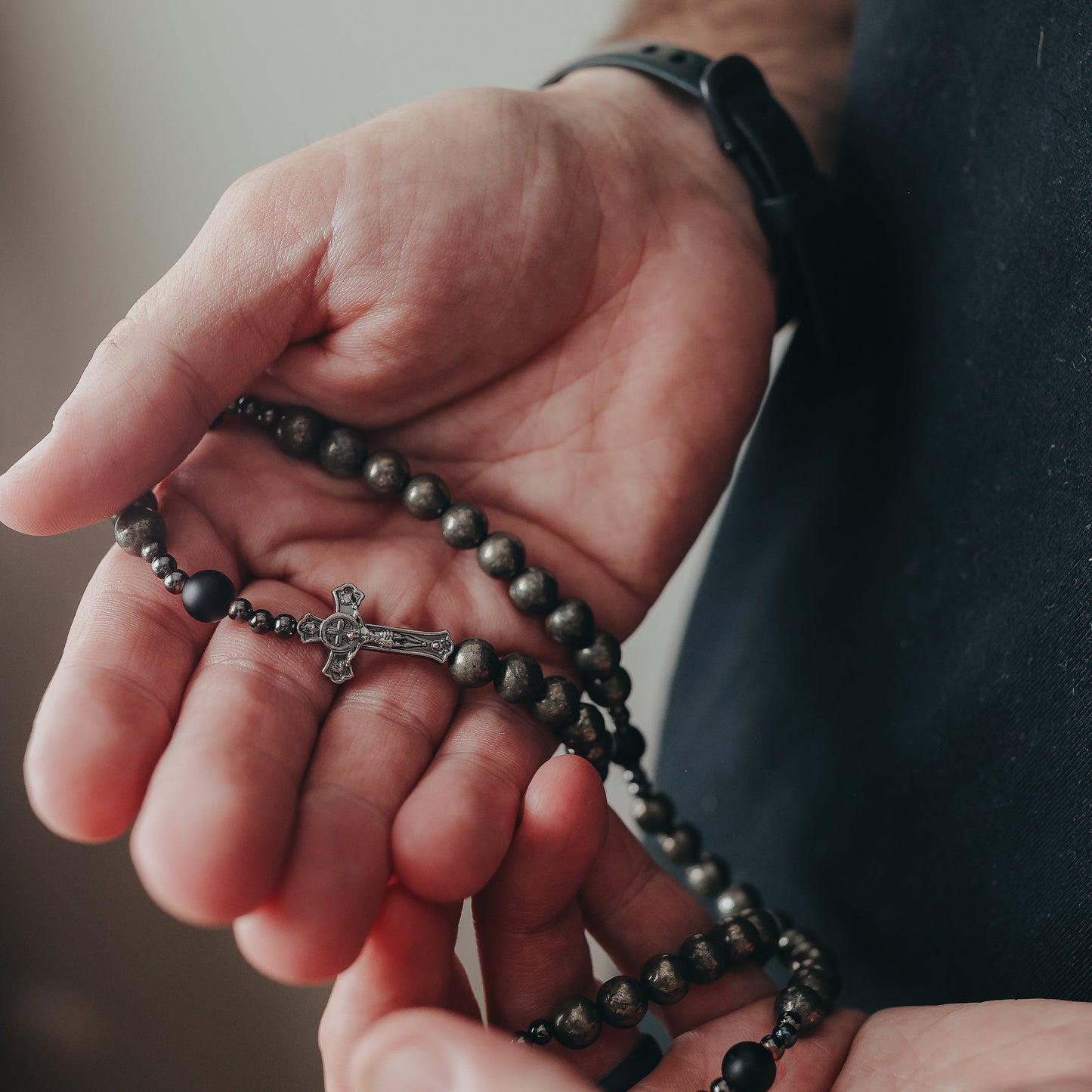 St.Michael | Rosary Bracelet | Triple Wrap