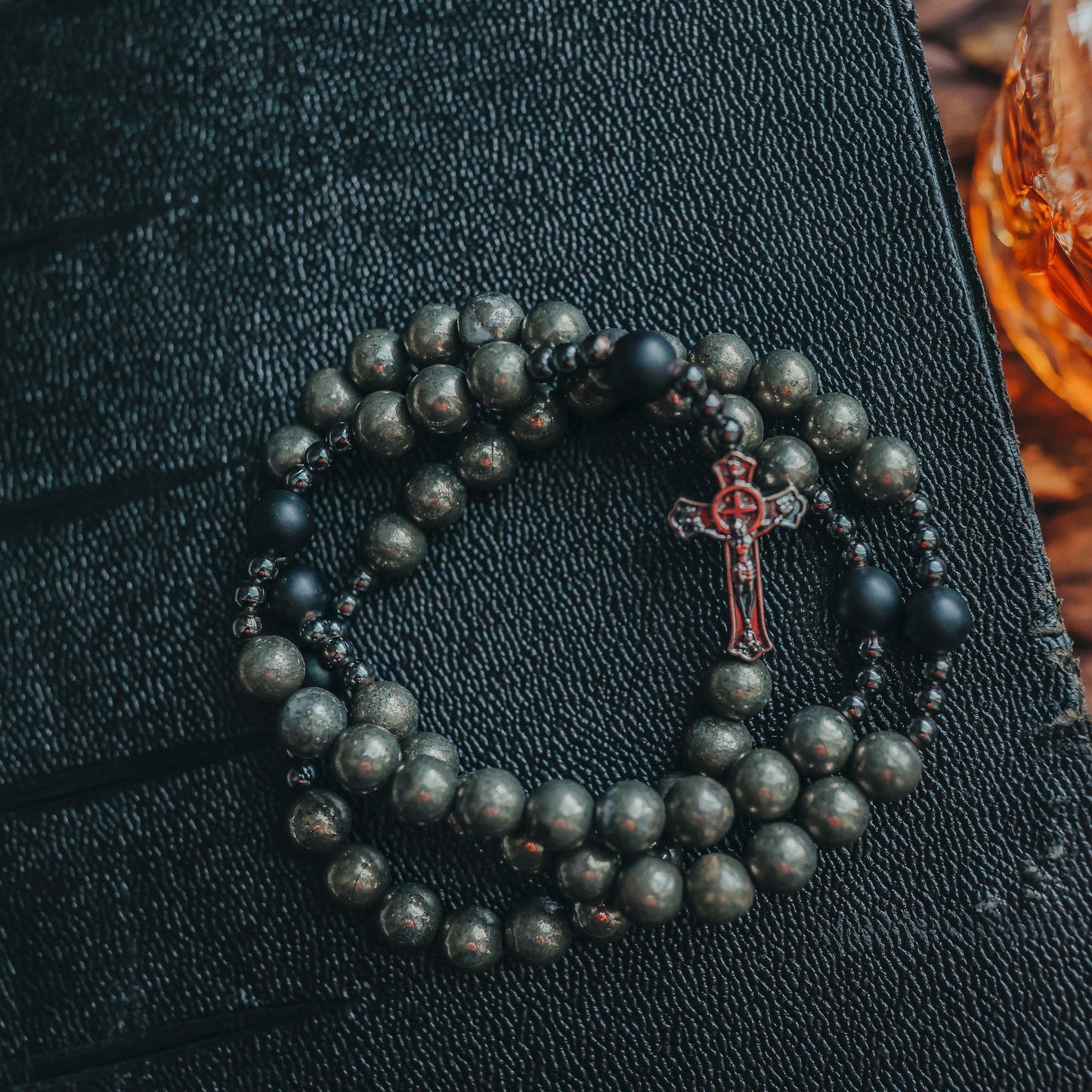 St.Michael | Rosary Bracelet | Triple Wrap