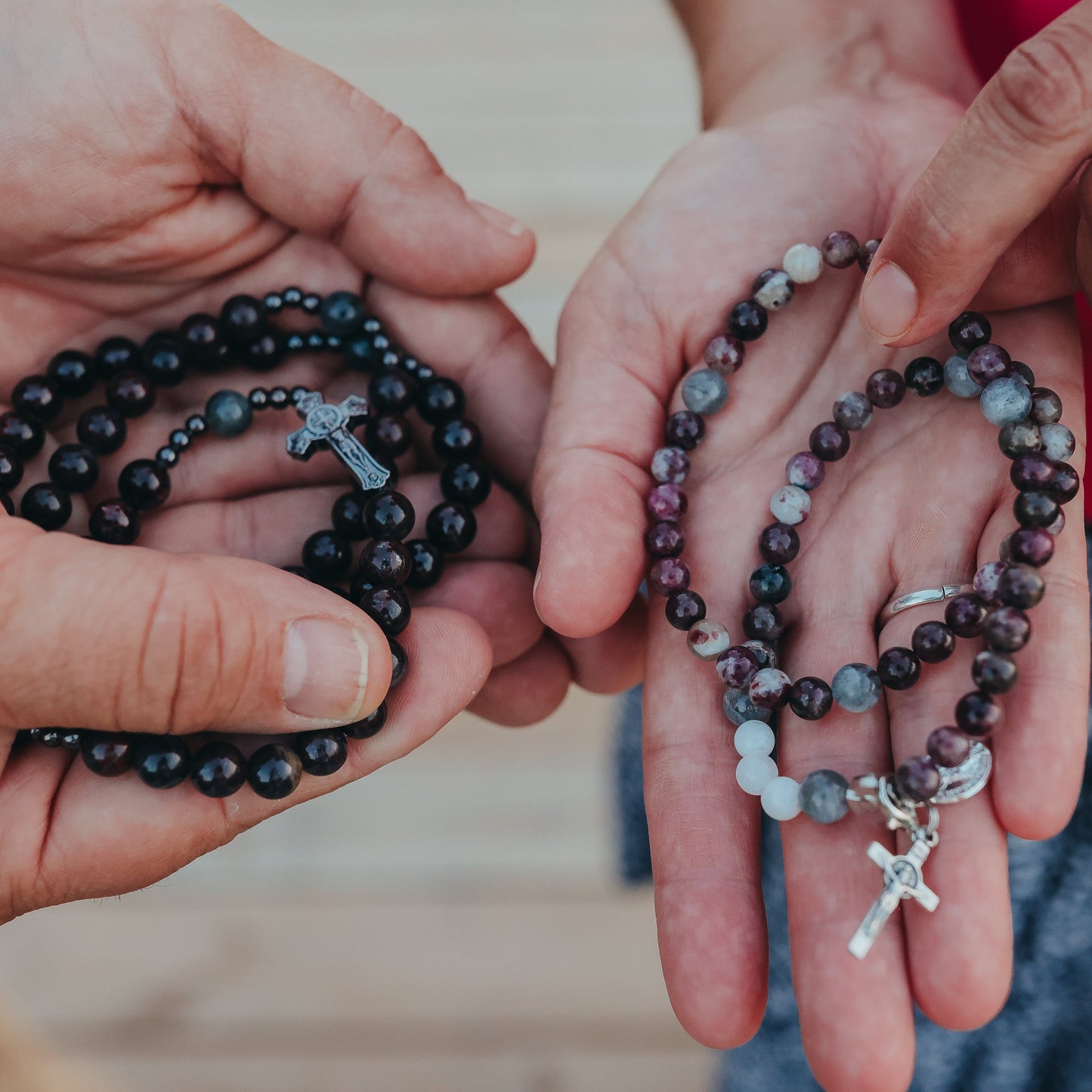 The Martins | Husband and Wife | Rosary Bracelet Set