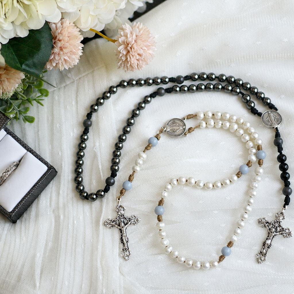 Song of Songs Wedding Rosary Set | The Shield & The Pearl | Couples Rosaries