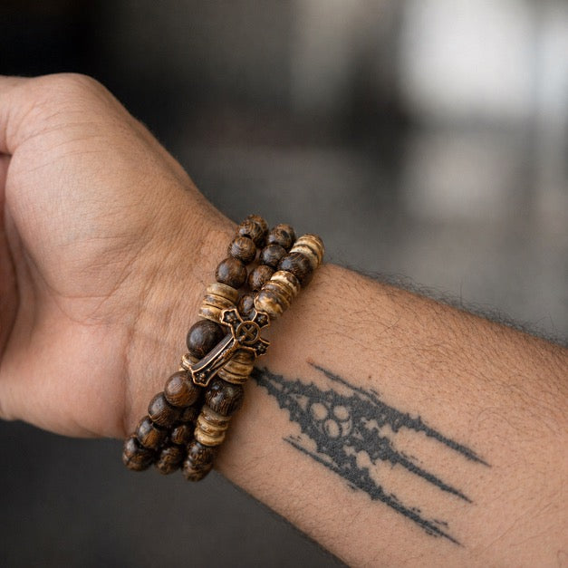 Augustine Triple Wrap Rosary Bracelet – Crux Invicta