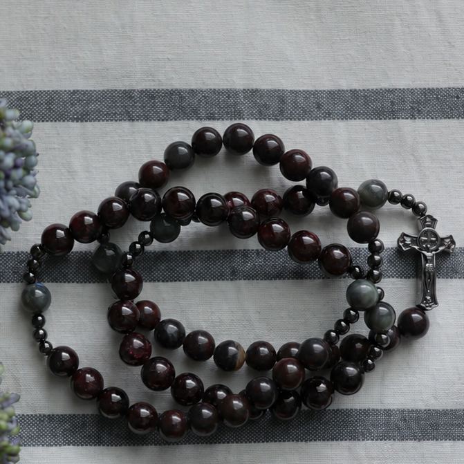 Saint Louis Martin Rosary Bracelet | Triple Wrap