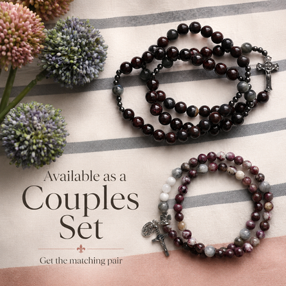 Saint Louis Martin Rosary Bracelet | Triple Wrap