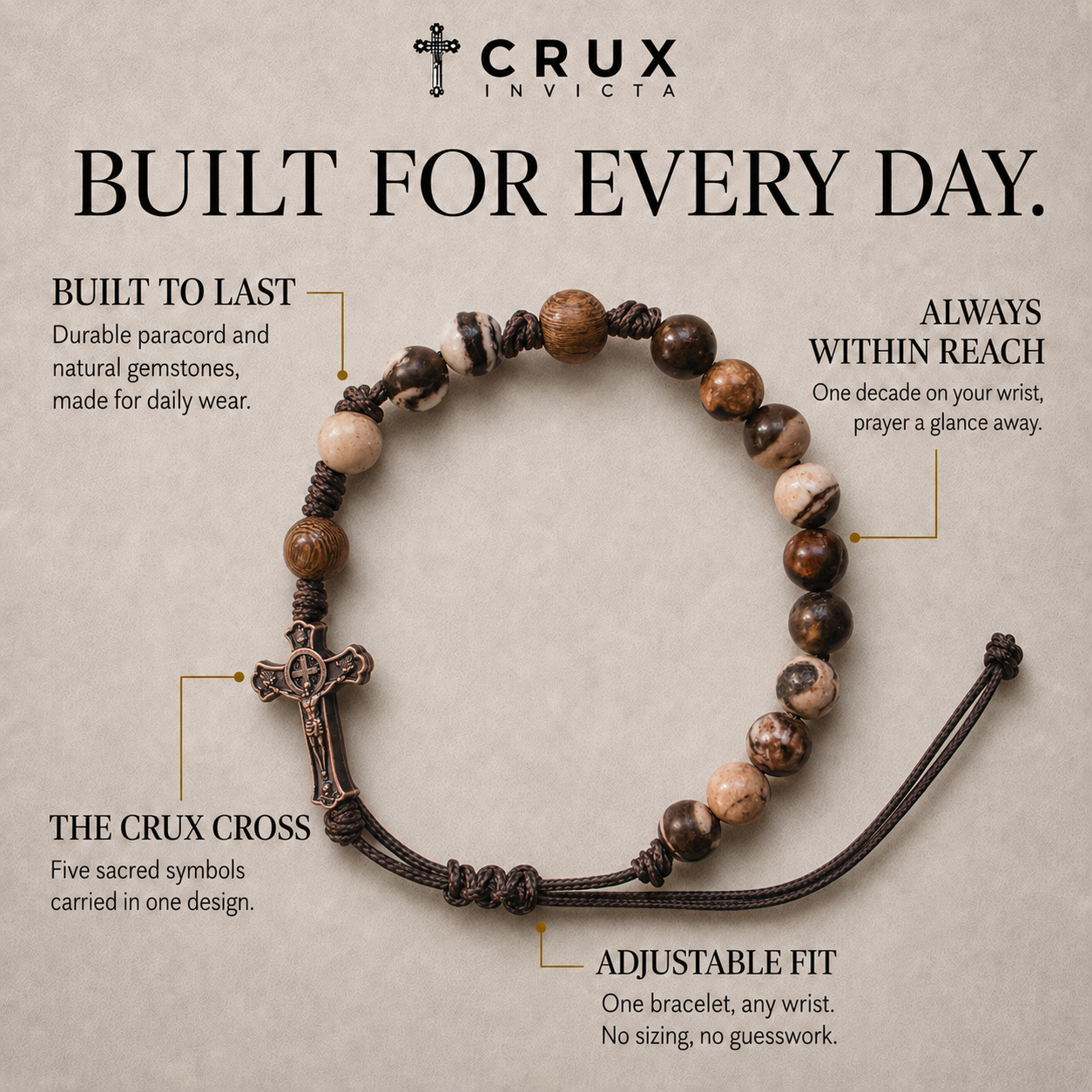 The Pio | Paracord Decade Bracelet