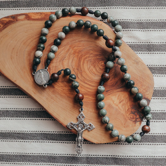 Columba| Traditional Gemstone Rosary |