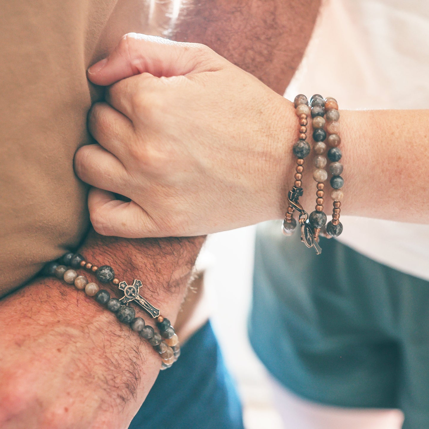 Abraham and Sarah | Couples Rosary Bracelet Set