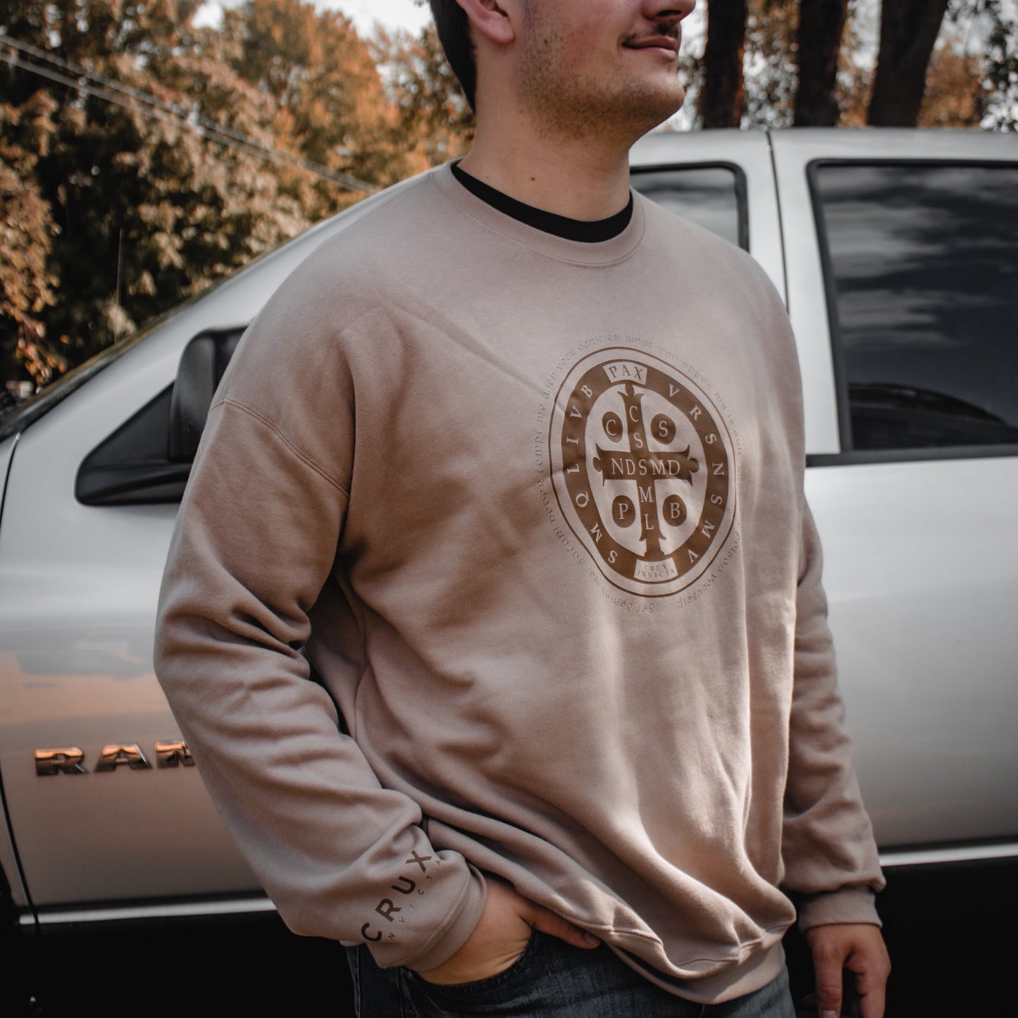 Get Behind Me Satan - St. Benedict Crewneck