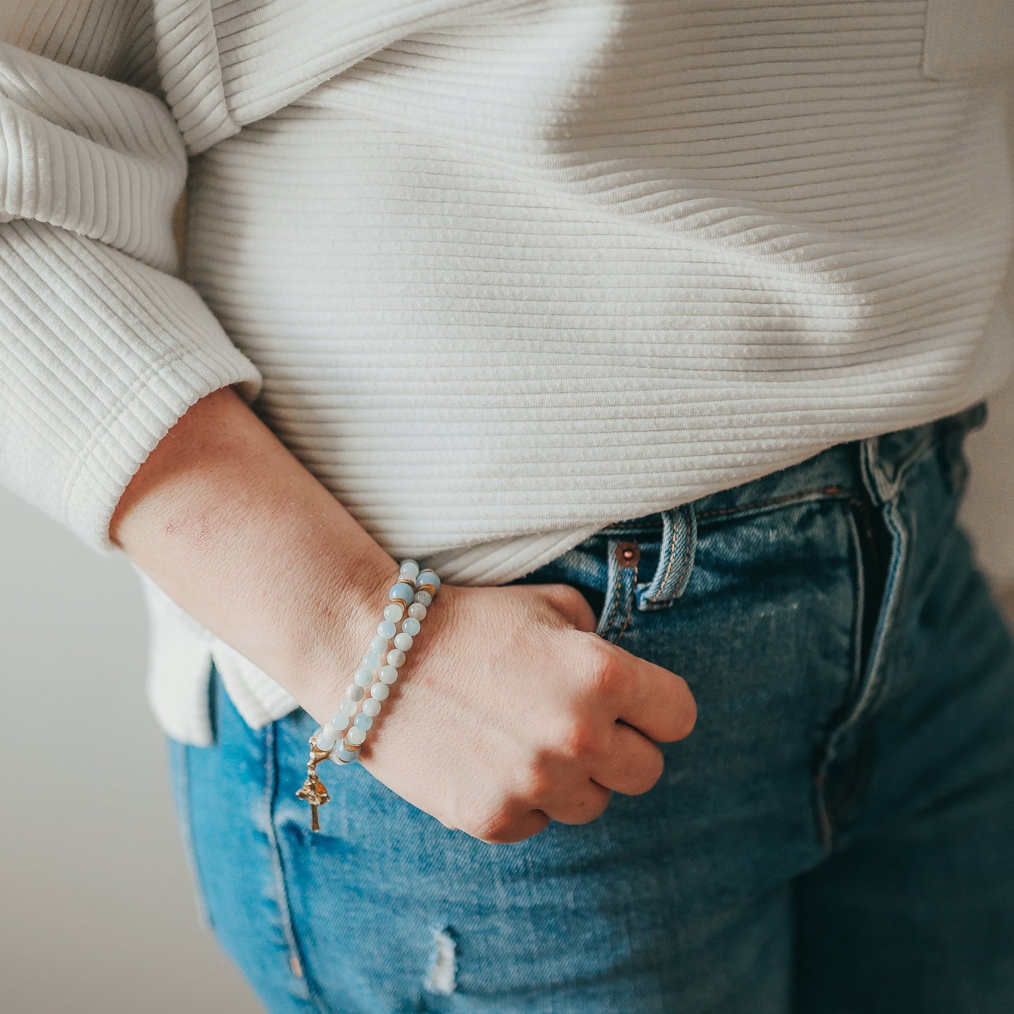 The Perfect Mother's Day Gift | The Monica Gemstone Rosary Bracelet | Mother's Day Collection