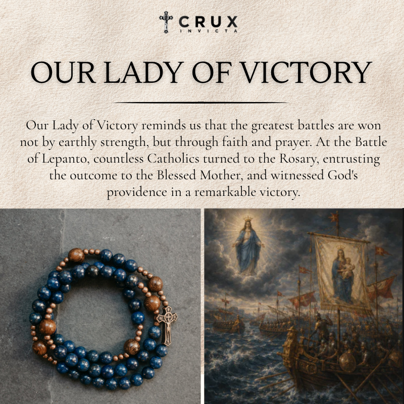 Our Lady of Victory Rosary Bracelet  | Triple Wrap