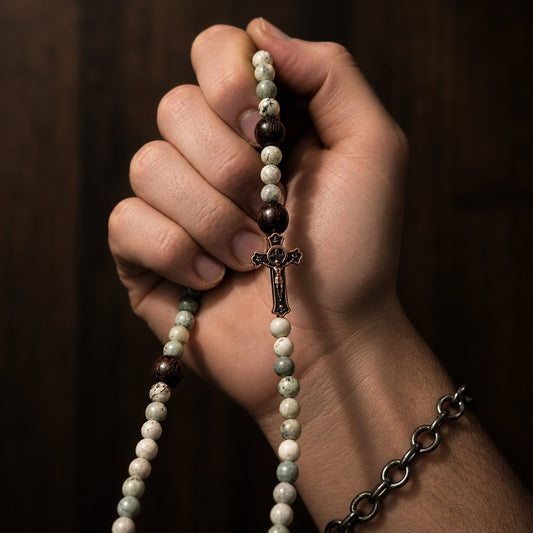 St. Francis of Assisi | Men's Double Wrap Rosary Bracelet